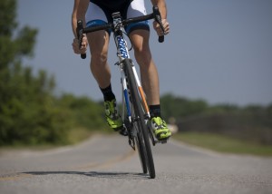 Exercising, like bike riding can improve your health and your eyesight. 
