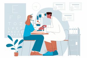 Contact Amy Walden and Associates about quality Optometry Noblesville has to offer image shows doctor examining vision of patient